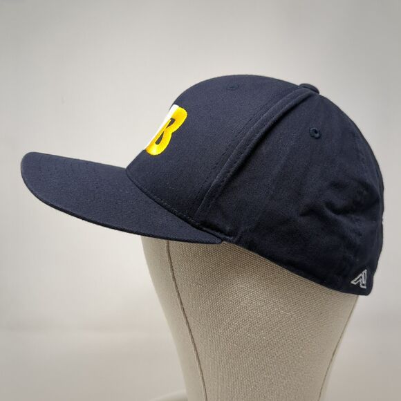 MYB Fitted Hat Blue 7 3/8-8 Solid Embroidered Flexfit Pacific Headwear - Picture 4 of 10